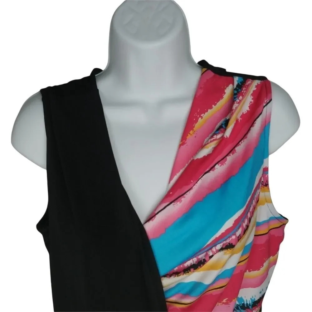 Laura Draped Top Shirt, Vibrant Colors, L - Picture 2 of 7